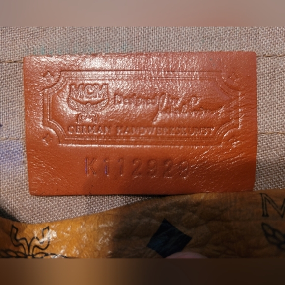 MCM Cognac and Chestnut Monogram Satchel - Picture 12 of 12